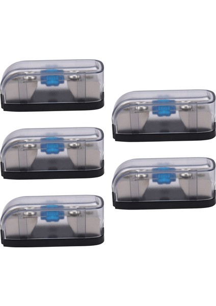 5x Araç Stereo Sigorta Tutucu Otomatik Agu Ses Sigorta Kutusu Güç Dağıtım Bloğu 4ga 4ga Out Tek Yol (Yurt Dışından)