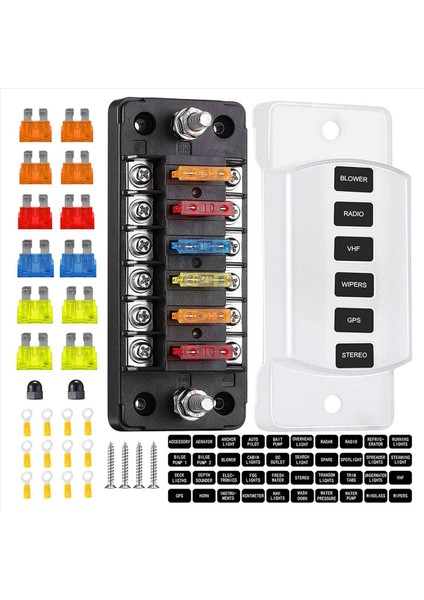 2x 6 Yol Sigorta Blok Bıçağı Sigorta Kutusu Negatif Otobüs - Tekne Yat Aracı Otomatik Rv Araba Römork Kamyonu Için Atc/ato (Yurt Dışından) fiyatları