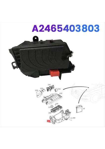 Motor Bölmesi Sigorta Kutusu Ekipmanı Kilidi A2465403803 Mercedes Benza B Cla -Sınıfı W177 W156 W176 W246 2013-2018 (Yurt Dışından) fırsatları