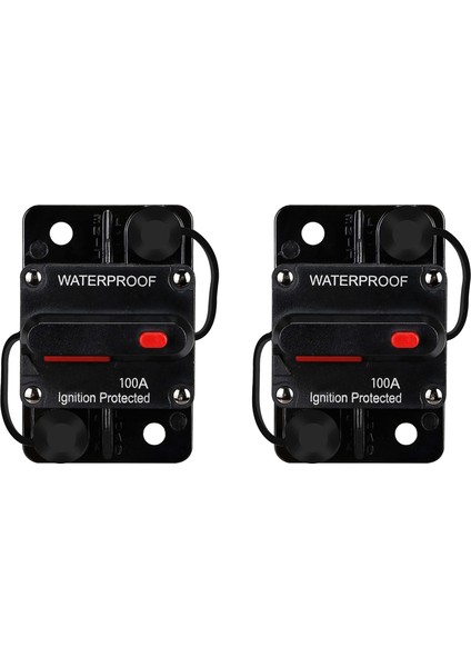 2x Su Geçirmez Devre Kesici Manuel Sıfırlama ile 12V-48V Dc 100A Araba Deniz Trolling Motorları Için Tekne Gücü Koruma (Yurt Dışından)