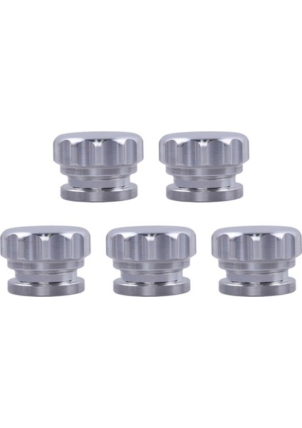 5pcs 2 Inç 51MM Alüminyum Alaşım Dolgu Boynuna ve Otomobil Parçaları Değiştirilmiş Yakıt Deposu Kapağı Gümüş (Yurt Dışından)