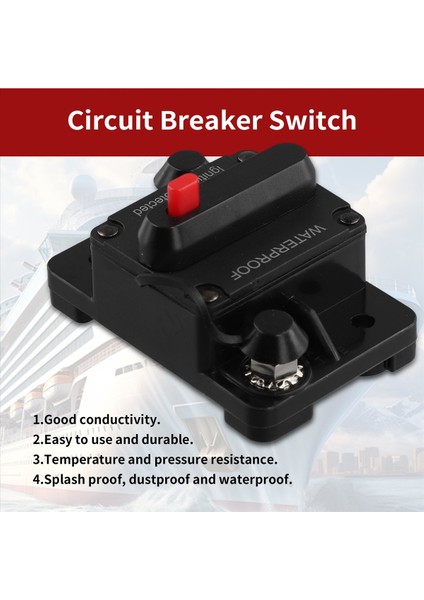 Su Geçirmez Devre Kesici Manuel Sıfırlama ile 12V-48V Dc 100A Araba Deniz Trolling Motorları Için Tekne Gücü Koruma (Yurt Dışından) fırsatları