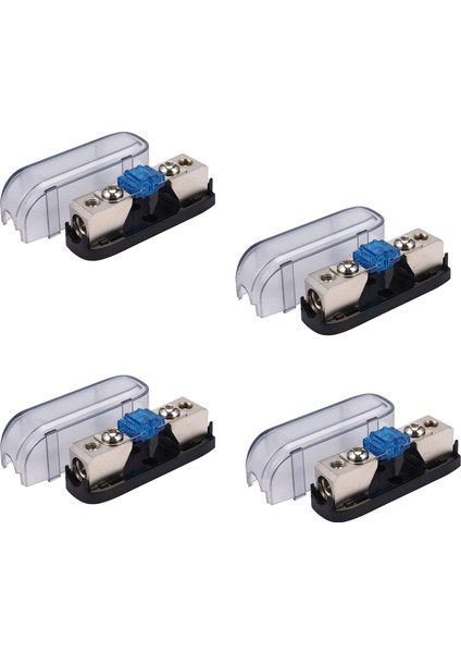 4x Araç Stereo Sigorta Tutucu Otomatik Agu Ses Sigorta Kutusu Güç Dağıtım Bloğu 4ga 4ga Out Tek Yol (Yurt Dışından)