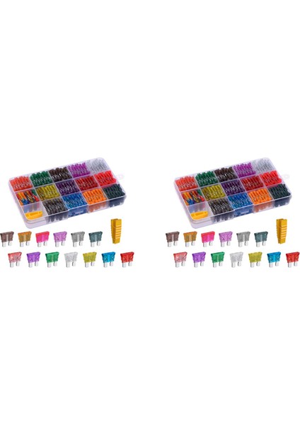 260PCS Standart Bıçak Arabası Sigortası Ürün Yelpazesi 1A 2A 3A 4A 5A 7 5A 10A 15A 20A 25A 30A 35A 40A Otomatik Orta Bıçak Sigortası Kiti (Yurt Dışından)