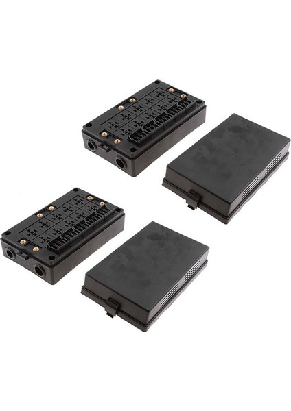 2x Araba Röle Soketi Kara Kutu 18 Yollu Bıçak Sigorta Tutucusu Otomotiv Deniz (Yurt Dışından)