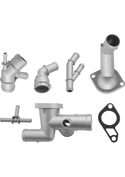 6pcs Alüminyum Motor Soğutma Soğutucu Hortum Konnektörü Süper Şarj Cihazı Mk4 Golf Jetta Glı Tt 1J0121087E (Yurt Dışından)