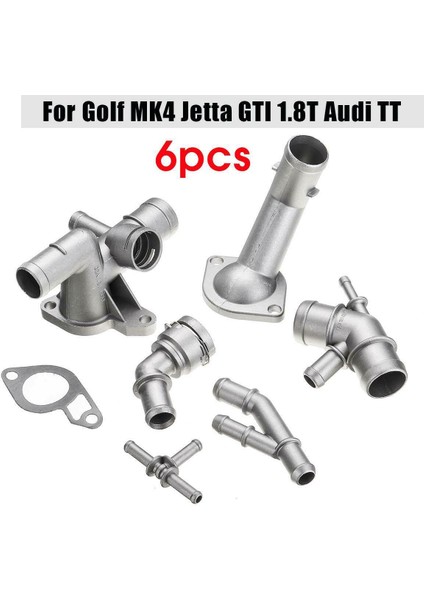 6pcs Alüminyum Motor Soğutma Soğutucu Hortum Konnektörü Süper Şarj Cihazı Mk4 Golf Jetta Glı Tt 1J0121087E (Yurt Dışından) fiyatları