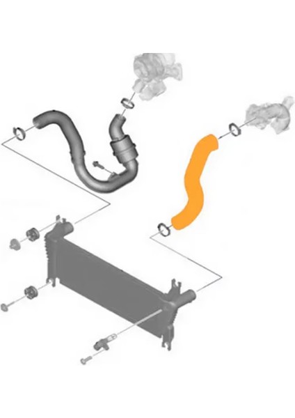 AB396K683BF Turbo Intercooler Hortum Ford Ranger 3 2 Tdcı 4x4 2011/11-2021/12 147 Kw 200 Ps Için (Yurt Dışından) modelleri