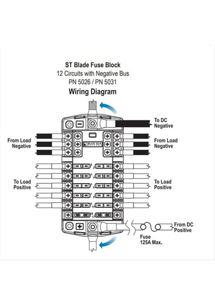 Araba Teknesi Sigorta Kutusu Tutucu 5026 St Blade Sigorta Bloğu 32V100A 12 Zemin ve Kapaklı Devre (Yurt Dışından) indirimleri