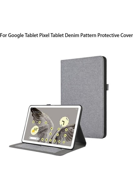 Google Tablet Piksel Tablet Denim Desen Koruyucu Kapak Tpu Yumuşak Kılıf Ses Kılıfına Bağlı Olun Gümüş Gray (Yurt Dışından) fırsatları
