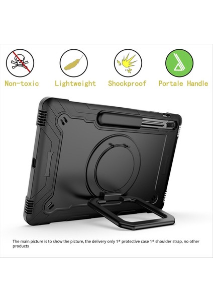 Samsung Sekme S7 Fe 12 4ınch Bracket Sap Omuz Kayışı Şok Geçirmez Kapak Siyah (Yurt Dışından) modelleri