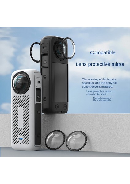 INSTA360 X4 Vücut Silikon Kılıfı X4 Lens Kiti Spor Kamera Koruyucu Aksesuarlar Siyah Silikon Koruyucu Kit (Yurt Dışından) fiyatları