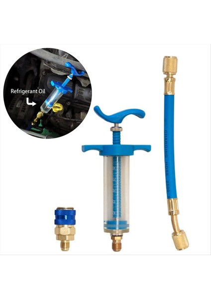 Araç Klima Yağı/boya Enjektörü 1 Oz R134A Düşük Yan Hızlı Kuplör Adaptörü 1/4 Klima Onarım Araçları Kılavuz Yağlayıcı (Yurt Dışından) fiyatları