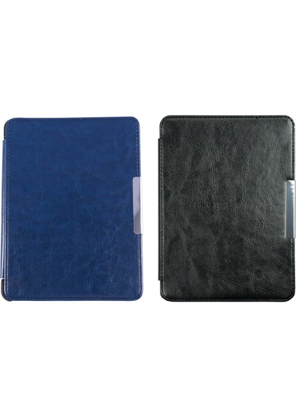 Kobo Glo Hd Için 2pcs Kılıf 6 0 Inç Ereader Manyetik Otomatik Uyku Kapağı Ultra Ince Sert Kabuk (Siyah ve Koyu Mavi) (Yurt Dışından)