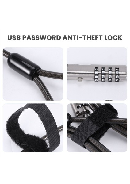 3x Güvenlik USB Parola Dizüstü Bilgisayarda Tablet Projektör Tv&#39 De Hırsızlık Önleme Işlevi Için Kullanılan Hırsızlık Önleme Kilit (Yurt Dışından) fırsatları