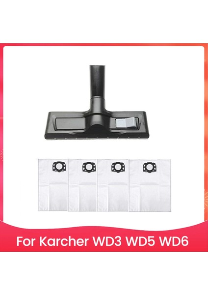 Karcher Wd3 Wd5 Wd6 Yedek Aksesuarları Sert Zemin Fırçası ve Vakumlu Toz Torbaları - Temizlik Deneyiminizi Geliştirin (Yurt Dışından)