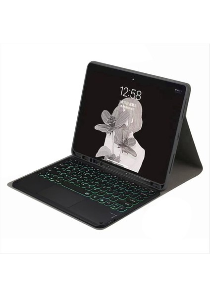 Samsung Tab A9 Kılıfı Kapak 11 Inç SM-X210 Samsung Tab A9 Için Bluetooth Klavye Siyahı (Yurt Dışından)