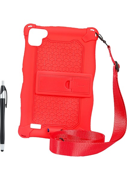 Alldocube Smile Için Silikon Kılıf 1 8inch Tablet Kılıf Tablet Alldocube Smile Için Kalem ve Kayış ile Stand Smile1 (B) (Yurt Dışından)