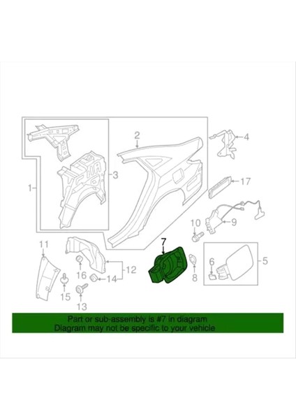 81595 3S000 Yakıt Deposu Kapı Muhafazası 81595-3S000 Hyundai I45 Sonata 2011-2014 (Yurt Dışından) fırsatları