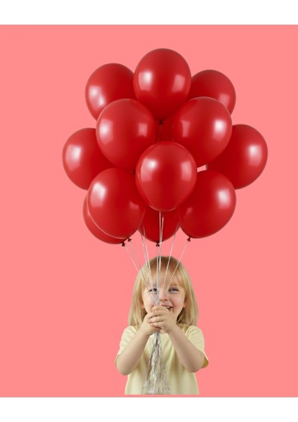 12INC Büyük Boy Kırmızı Renk Balon Yüksek Kalite 5 Adet - Doğum Günü Parti Süsü fiyatları
