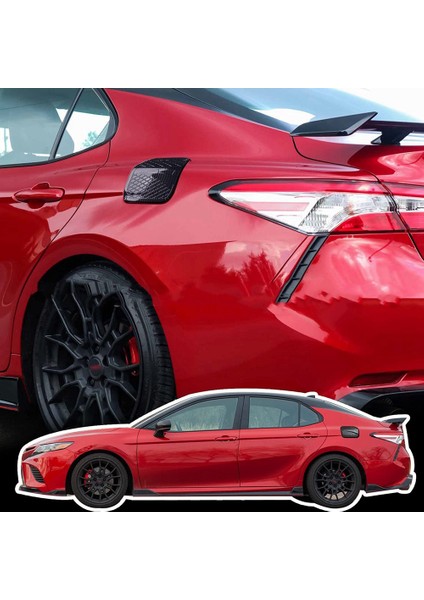 Toyota Camry Se Le Xse Xle 2018 Için Araba Karbon Fiber Tahıl Yakıt Deposu Kapağı Kaplama Kapağı Dekor Çıkartmaları- Aksesuarlar (Yurt Dışından) modelleri