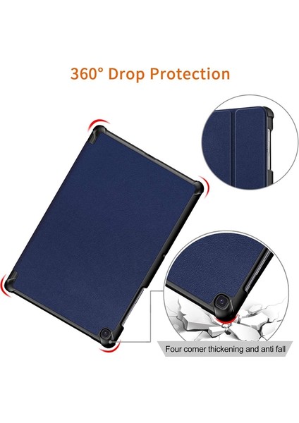 Samsung Galaxy Tab S5E Için Tablet Kılıfı 10 5in 2019 SM-T720/T725 Otomatik Uyku/uyanlı Ince Tri Katlı Akıllı Kapak Koyu Mavi (Yurt Dışından) fırsatları