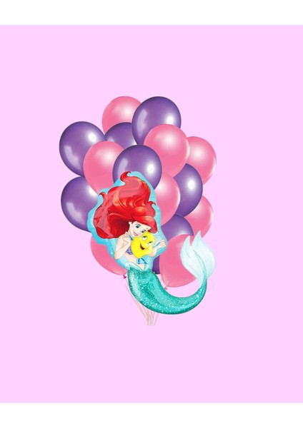 Deniz Kızı Konsept Folyo Balon Seti - Folyo Doğum Günü Parti Seti