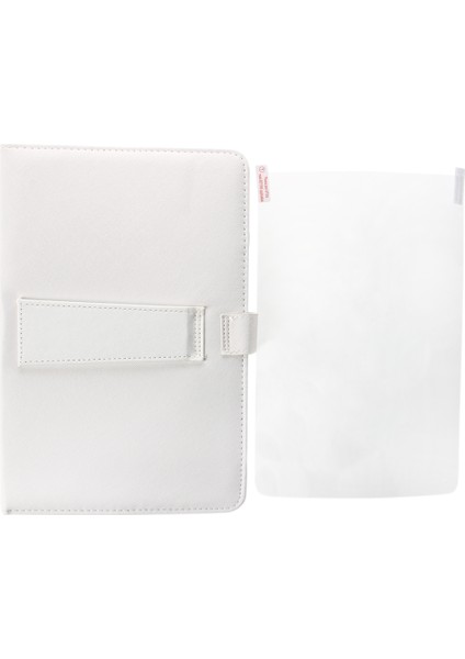 Pu Deri Kılıf + Klavye + Destek Evrensel Beyaz Renkli Tablet Pc 10 &quot 10 Inç Apad Epad Istasyonu (Yurt Dışından)