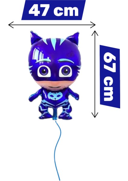 Pijamaskeliler Kedi Çocuk Folyo Balon, Pija Masks Uçan Balon - Doğum Günü Süsü fiyatları