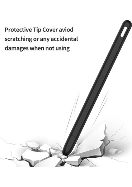 2x Tablet Pres Stylus Pen Koruyucu Kapak Elma Kalemi 2 Kılıflar Taşınabilir Yumuşak Silikon Kalem Kılıf Aksesuar Siyah (Yurt Dışından) indirimleri