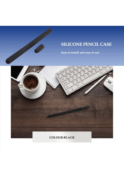 Tablet Pres Stylus Pen Koruyucu Kapak Apple Kalem 2 Kılıfları Taşınabilir Yumuşak Silikon Pencil Kılıf Aksesuar Siyah (Yurt Dışından) fiyatları
