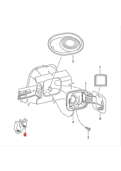 5pcs Araba Yakıt Deposu Kapı Kapağı Kilit Motoru 7P0810773F Vw Touareg Golf Cabriolet Koltuğu Leon Skoda Fabia Octavia 2010-2018 (Yurt Dışından) modelleri