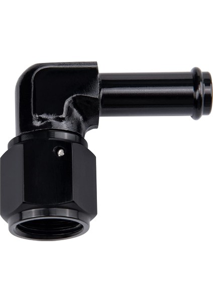 6AN Dişi - 3/8 Barb 90 Derece Dirsek Döner Bağlantıcıları Alüminyum Hortum Barb Yakın Çocuk Adaptörü Siyah (3/8 Inç) (Yurt Dışından)