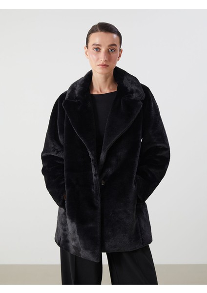 Yeni Sezon Ceket Yaka Kadın Kürk Kaban