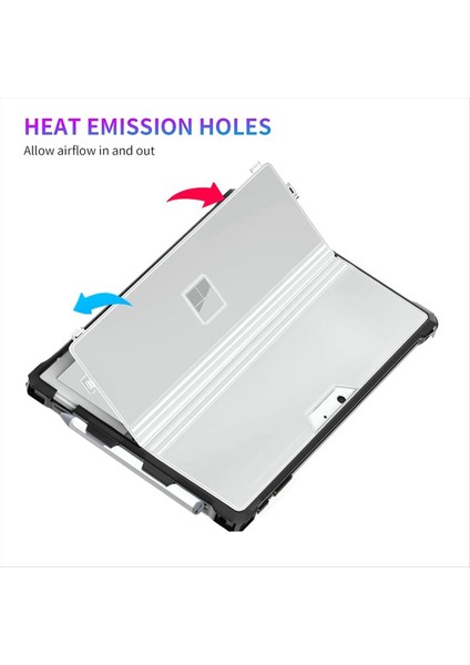 Microsoft Surface Pro 7 Için Tablet Sabit Kılıf Kabuğu Plus 6 5 Pro 4 Lte Şok Geçirmez Folio Koruyucu Sağlam Kapak B (Yurt Dışından) fırsatları