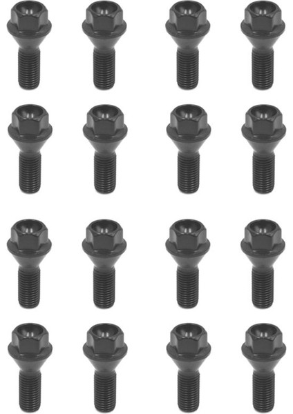 16PCS Siyah Tekerlek Cıvatası Pabuç Somun Bmw E30 E36 E46 E60 E90 36136781150 (Yurt Dışından)