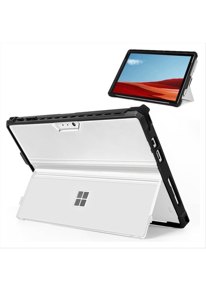 Microsoft Surface Pro 7 Için Tablet Sabit Kılıf Kabuğu Plus 6 5 Pro 4 Lte Şok Geçirmez Folio Koruyucu Sağlam Kapak A (Yurt Dışından) modelleri