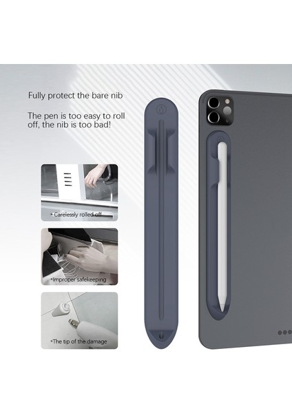 Apple Pencil Için Silikon Kalem Tutucusu 1 2 Gen Magnetic Pen Tutucu Ipad Silikon Kalem Tutucu (Siyah) (Yurt Dışından) fiyatları