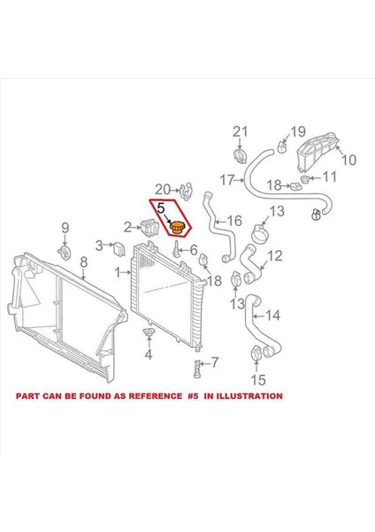Chrysler Mercedes-Benz Için 3x Radyatör Soğutucu Genişleme Tank Kapağı 2105010615 (Yurt Dışından) fiyatları