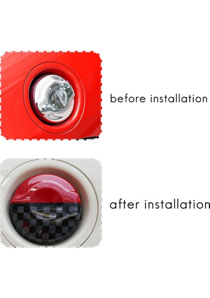 Abs Yakıt Deposu Dolgu Koruma Kapağı Gaz Kapağı Kapak Dekoru Mini Cooper Için Dekor F55 F56 F57 2 0t Aksesuarlar Kırmızı+Siyah (Yurt Dışından) modelleri