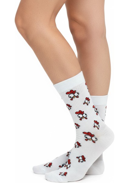 Chicken Socks – Desenli Unisex Soket Çorap fırsatları