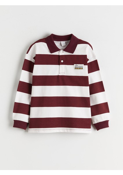 Yeni Sezon Polo Yaka Çizgili Erkek Çocuk Tişört