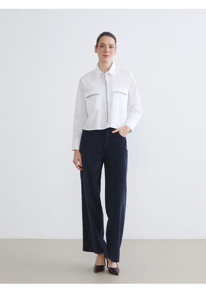 Yeni Sezon Taşlı Oversize Kadın Gömlek fiyatları