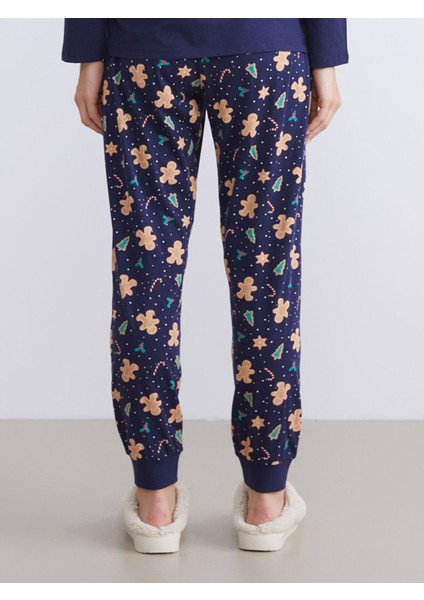 Yeni Sezon Yılbaşı Temalı Kadın Jogger Pijama Altı fiyatları