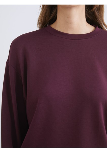 Yeni Sezon Bisiklet Yaka Oversize Kadın Sweatshirt modelleri