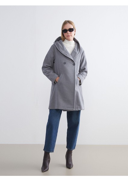 Yeni Sezon Kapüşonlu Kadın Kaşe Kaban fiyatları