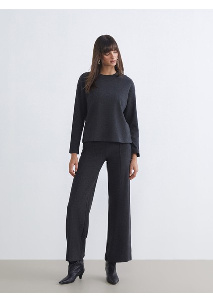 Yeni Sezon Bisiklet Yaka Kadın Sweatshirt fiyatları