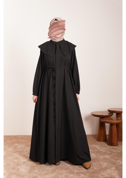Yakalı Elbise Ferace - Siyah fiyatları