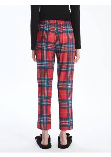 Yeni Sezon Beli Lastikli Ekose Kadın Pijama Alt fırsatları