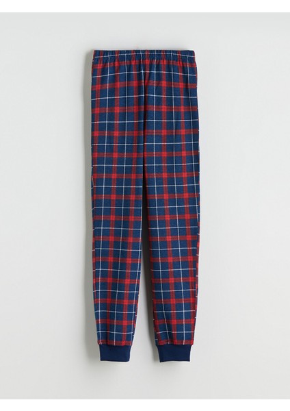 Yeni Sezon Bisiklet Yaka Baskılı Erkek Çocuk Pijama Takımı Baba Oğul Kombini indirimleri